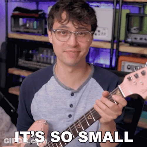 Too Small Hunter Engel Holding Guitar GIF
