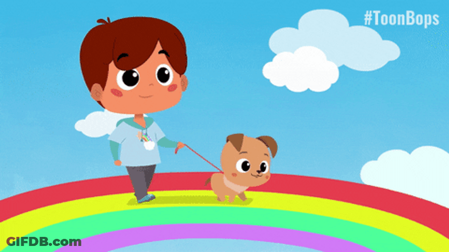 Toon Bops Walking Dog GIF