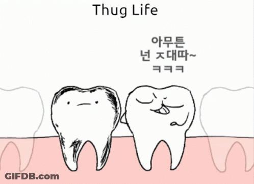 Tooth Wearing Sunglasses Thug Life GIF