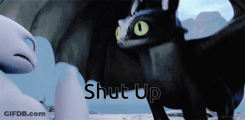 Toothless And Light Fury Standing Together GIF
