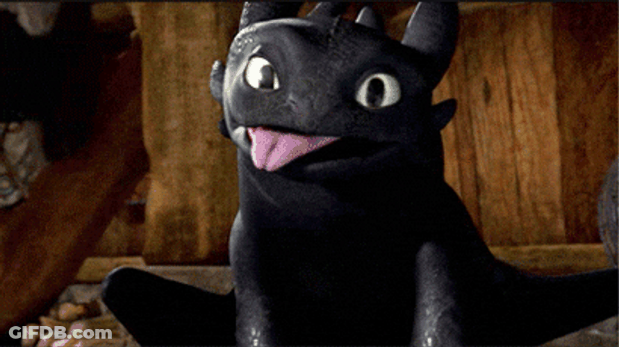Toothless Cute Dance Tongue Out Meme GIF
