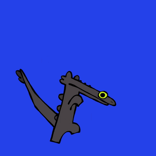 Toothless Dance Move Blue Screen Meme GIF