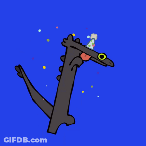 Toothless Dance Snow Falling Meme GIF