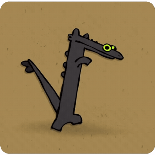Toothless Dancing Meme Brown Background GIF