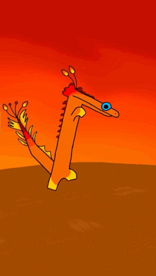 Toothless Dancing Meme Red Orange Background GIF
