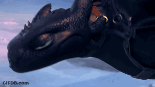 Toothless Dragon Flying In Sky GIF