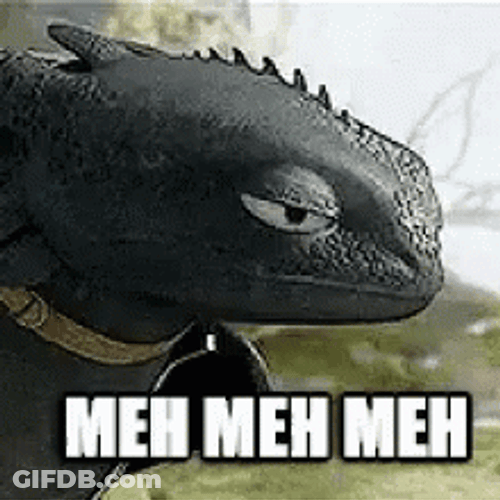 Toothless Dragon Meh Face GIF
