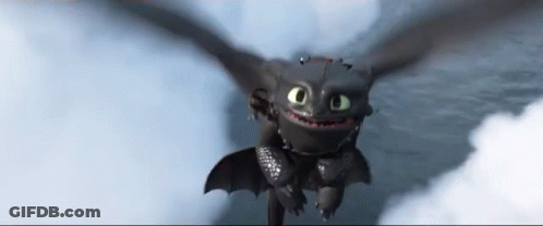 Toothless Flying In The Sky GIF