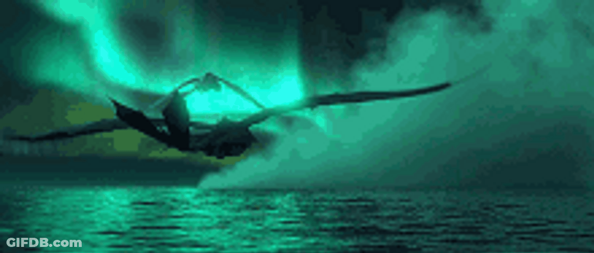 Toothless Flying Over The Sea GIF