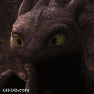 Toothless From How To Train Your Dragon Is Looking At The Camera GIF