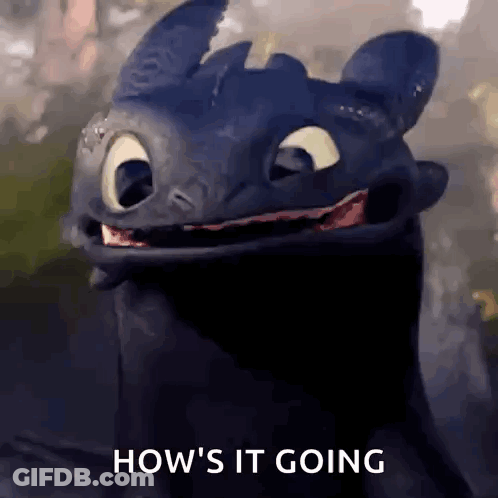 Toothless From How To Train Your Dragon Is Smiling And Looking At The Camera . GIF