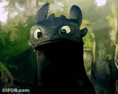 Toothless From How To Train Your Dragon Looking At Camera GIF