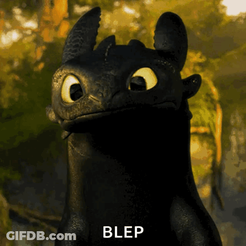 Toothless From How To Train Your Dragon Says Blep In Front Of A Forest GIF