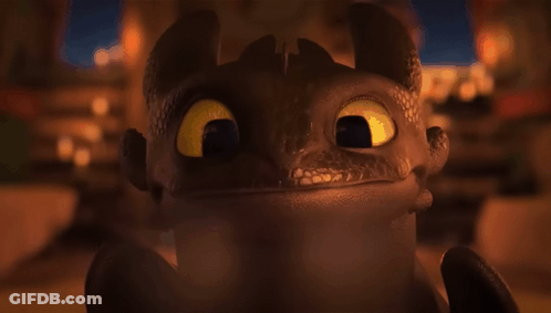 Toothless From How To Train Your Dragon Smiling At Camera GIF