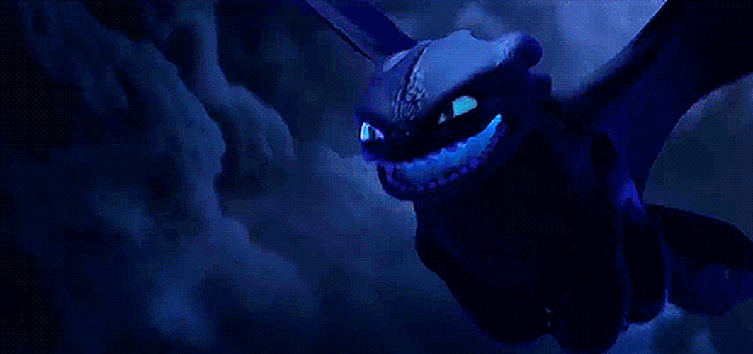 Toothless Getting Hit By Lightning GIF