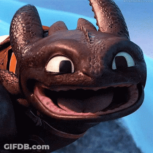 Toothless Happy Smile GIF
