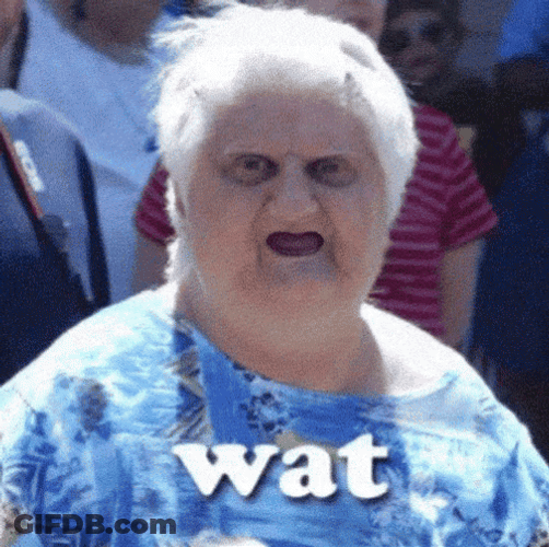 Toothless Old Woman What Face GIF