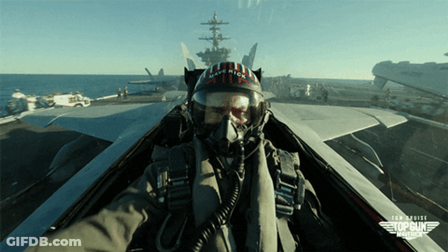 Top Gun Maverick  Carrier Take Off GIF