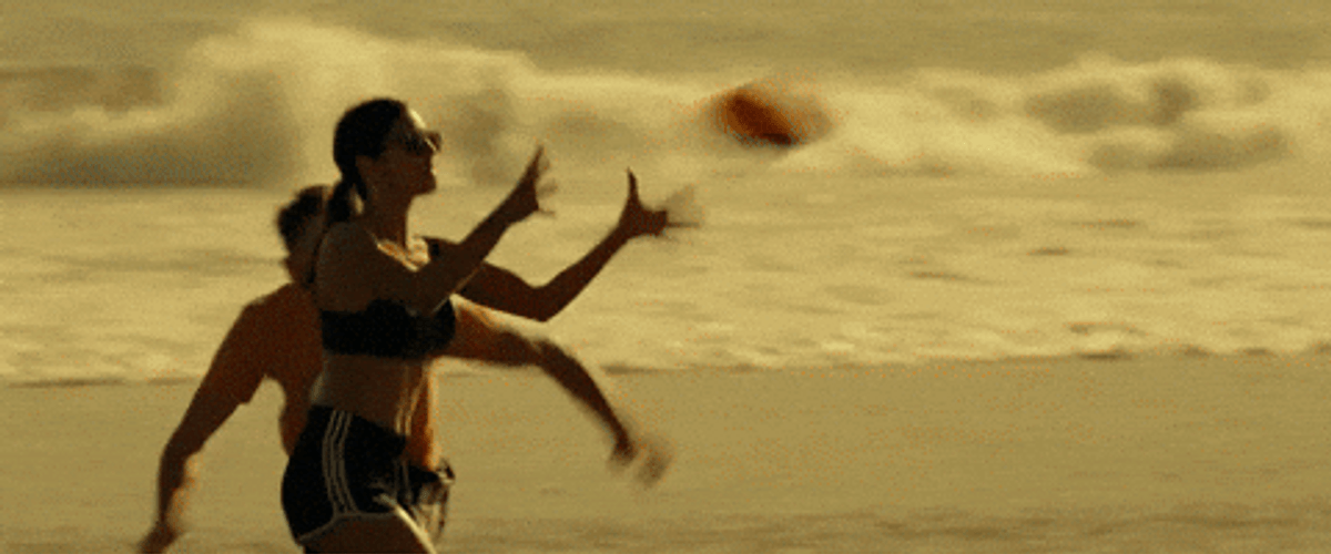 Top Gun Maverick  Football Beach Scene GIF