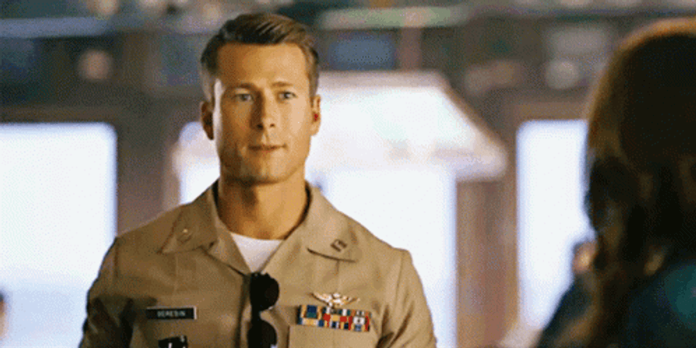 Top Gun Maverick Glen Powell Winks GIF