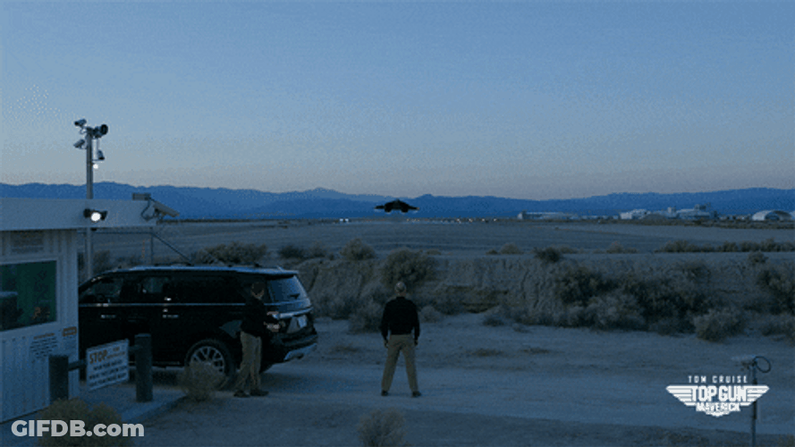 Top Gun Maverick High Speed Aircraft Flying Over GIF