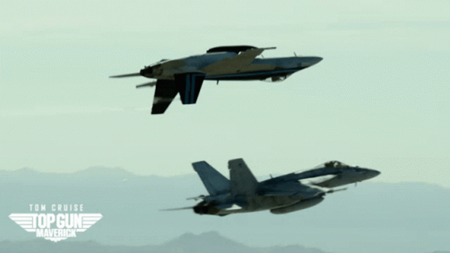 Top Gun Maverick Jets Double Spin GIF