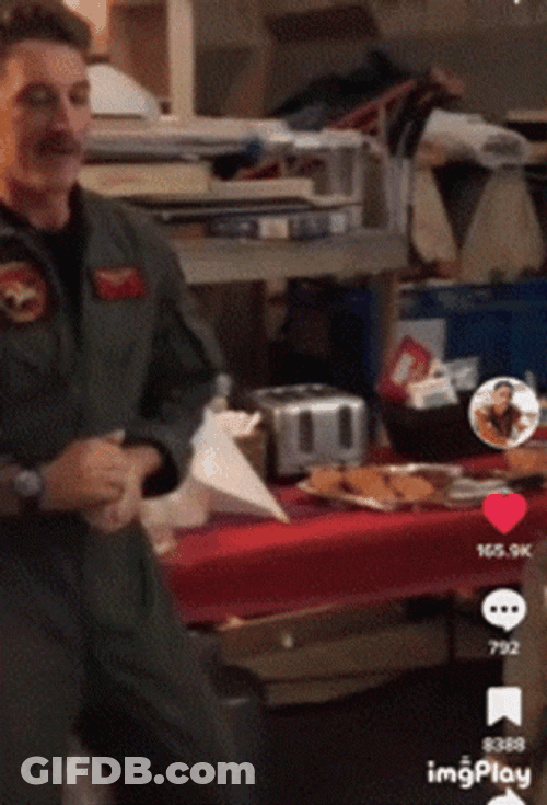 Top Gun Maverick Miles Mitchell Playful Dance GIF