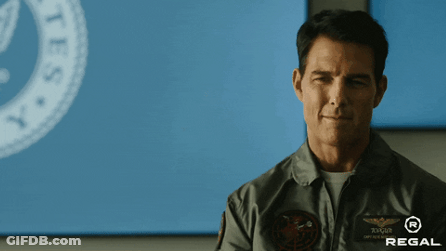 Top Gun Maverick Pete Mitchell Calm Smile GIF