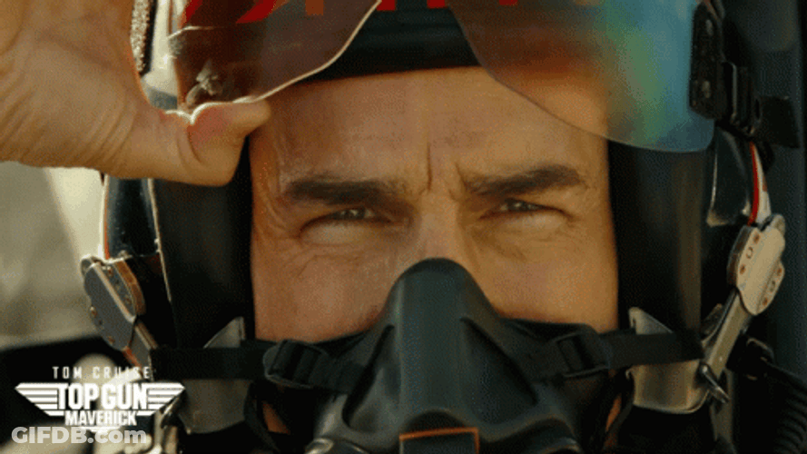 Top Gun Maverick Tom Cruise Visor Ready GIF