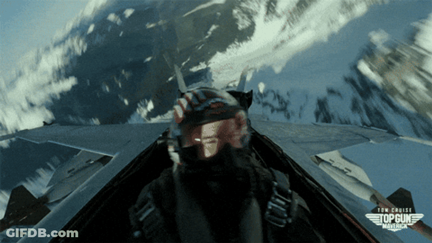 Top Gun Maverick Tricks Turning Around GIF