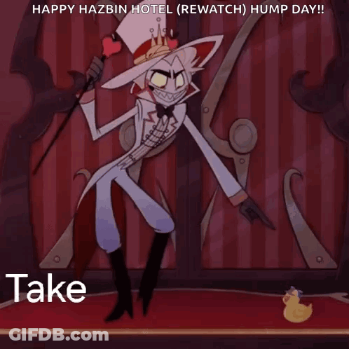 Top Hat Crown Cartoon Character Says Take That Depression GIF