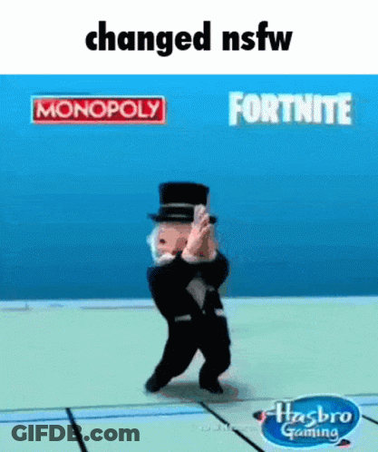 Top Hat Man Dancing Before Monopoly Fortnite Logos GIF