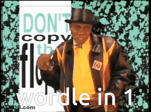 Top Hat Man Pointing Don't Copy Flow Wordle In 1 GIF