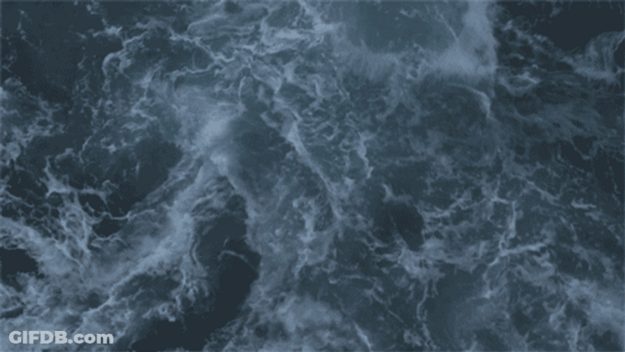 Top View Of Rough Ocean Waves GIF