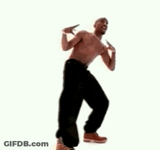 Topless Tupac Shakur Thug Life GIF