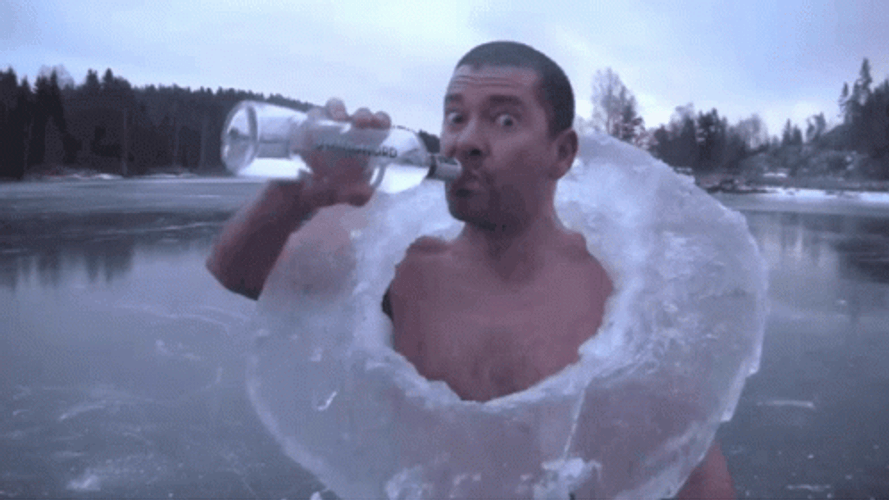 Tor Eckhoff Drinks Two Shots Of Vodka GIF
