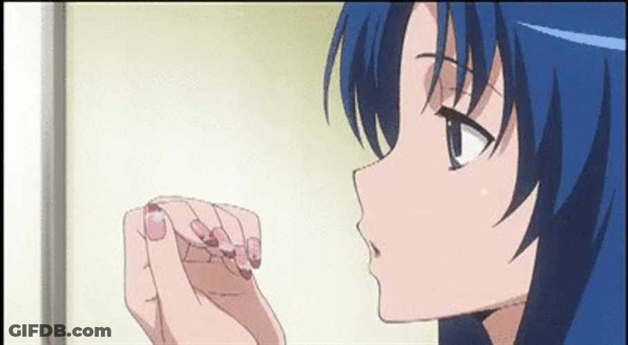 Toradora Blow Drying Nail Polish GIF