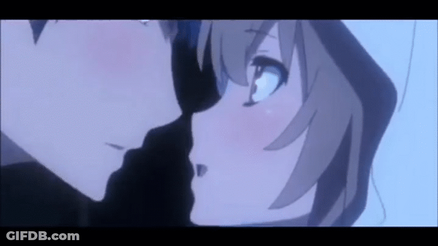 Toradora Couple Intimate Long Kiss GIF