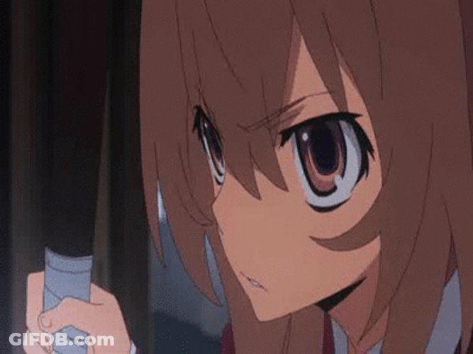 Toradora Taiga Angry Classroom Fight GIF