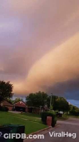 Tornado Moving Through Residential Area With Viralhog GIF