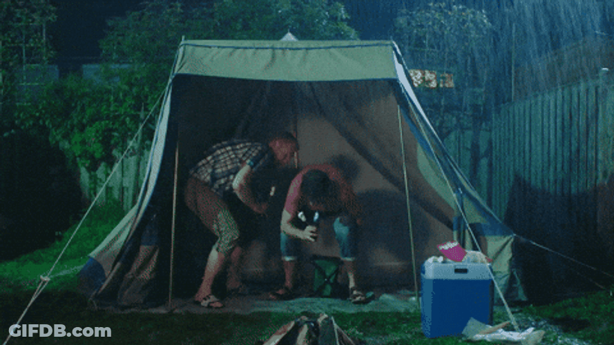 Tornado Wrangler Camping In Storm GIF