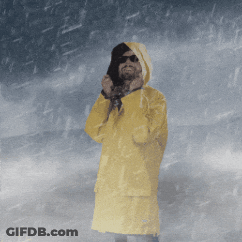 Tornado Wrangler Raining Cloud Yellow Coat GIF