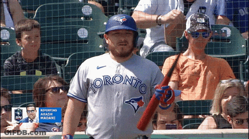 Toronto Blue Jays Baseball Player Holding Bat GIF