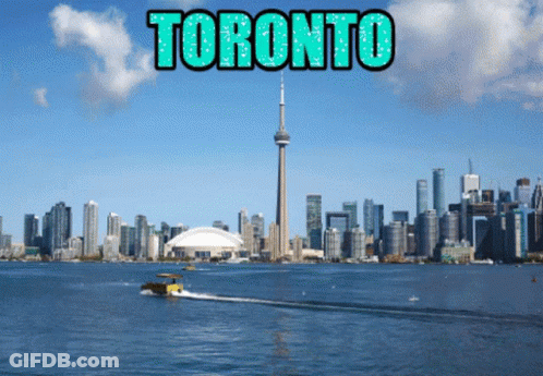 Toronto City With Boat GIF