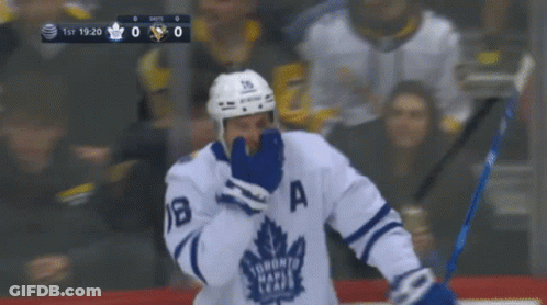 Toronto Maple Leafs Player Celebrates Goal GIF