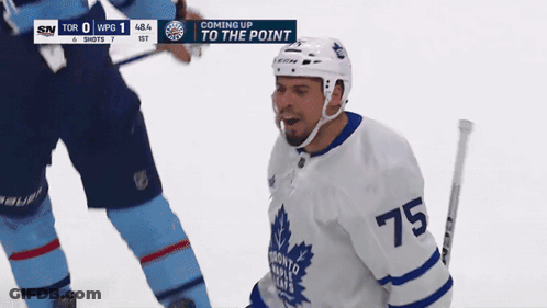 Toronto Maple Leafs Player Celebrates Goal GIF