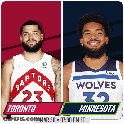 Toronto Raptors And Minnesota Wolves Are Playing On Mar 30 GIF