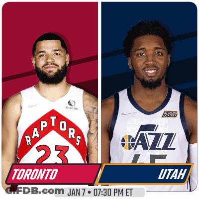 Toronto Raptors Vs Utah Jazz Basketball Game Jan 7 GIF