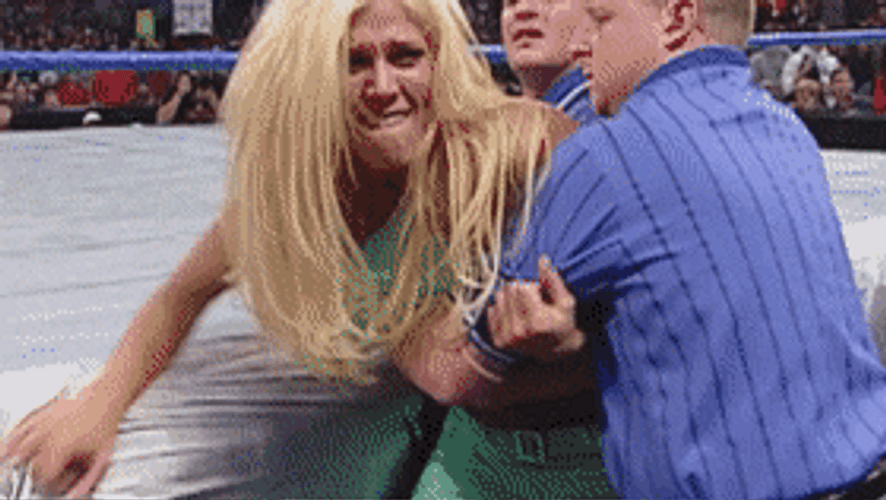Torrie Wilson Exploding In Rage During WWE Fight GIF
