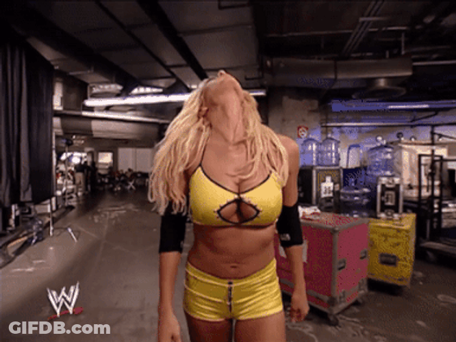 Torrie Wilson Stretching Before The Fight GIF